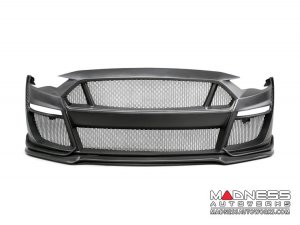 Ford Mustang Front Bumper - Anderson Composties - Fiberglass W/ Carbon Fiber - Type-ST GT500 Style